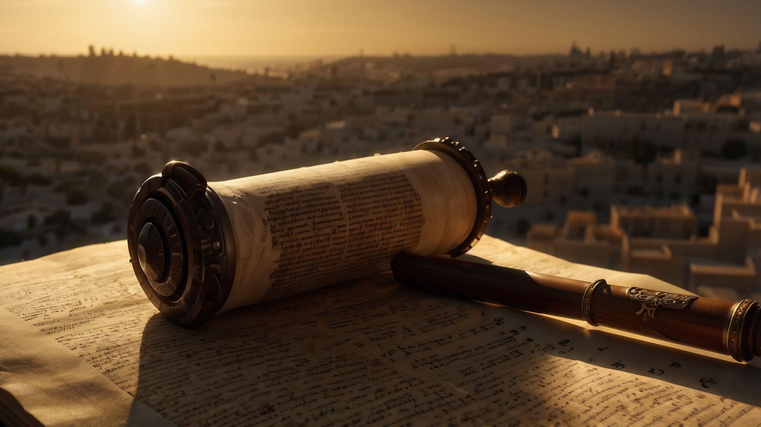 Pergaminho antigo mostrando textos em hebreu e grego sobre o significado do nome Yeshua